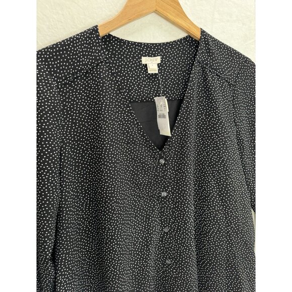 J. Crew Factory Women's Polka-Dot Black Long Sleeve Shirt Dress Size Small NWT - Picture 11 of 11
